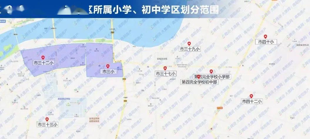 附南陽市【2019】學區劃分地圖參考(市直中小學)