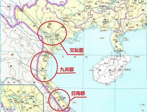 古代我国典籍习惯通称"交趾地区"或"交趾三郡",这其中日南郡在最南部