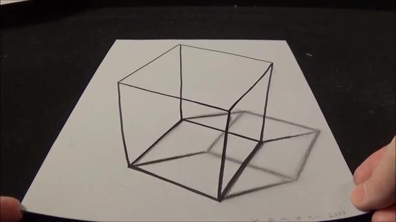 教你画一个3d立体盒子
