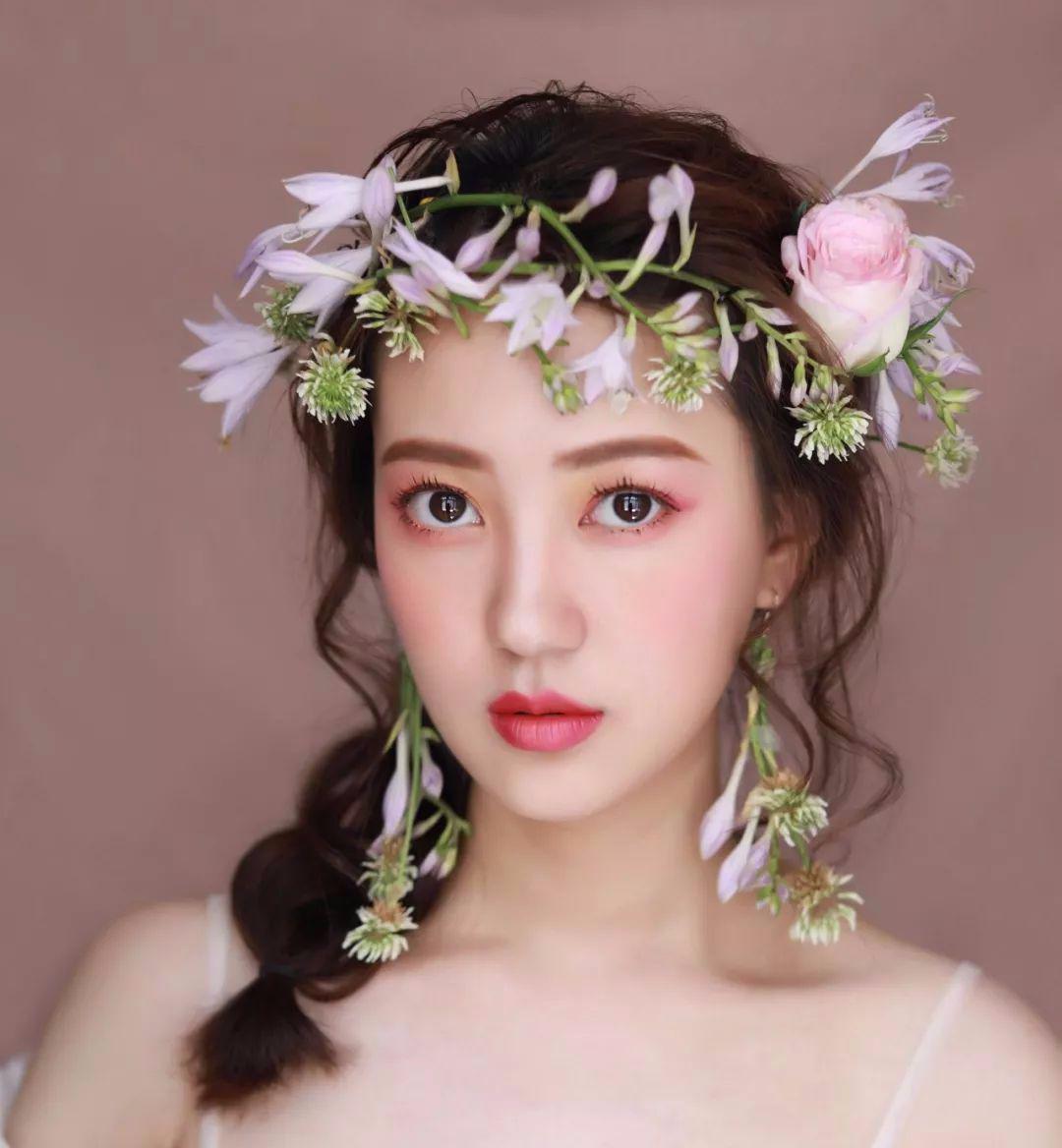 仙气减龄的鲜花新娘造型,夏日婚礼首选!