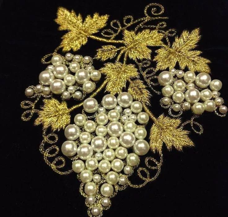 这一场华丽的视觉盛宴,由它来打造!(素缝钉珠工艺)