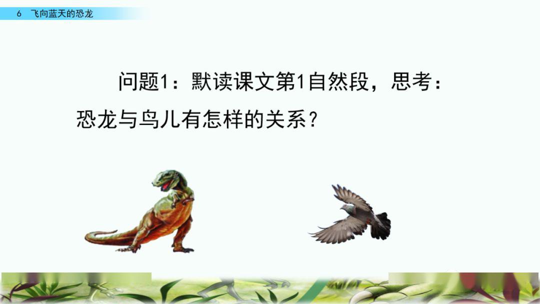 在线课堂统编语文四年级下册第6课飞向蓝天的恐龙图文讲解课文朗读