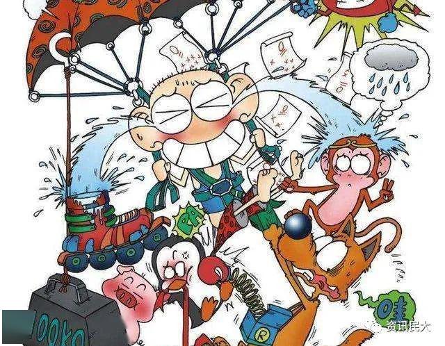 《老夫子》学习差但心地善良的阿衰,异想天开,乐观向上的呆头和旭格