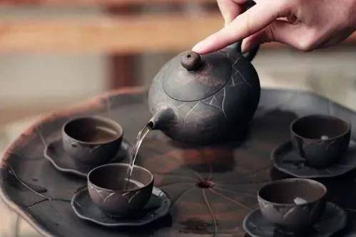中国四大名陶之 ／ 蓮水紫陶 花鳥柄 茶色 紫陶棗｜Yahoo!フリマ