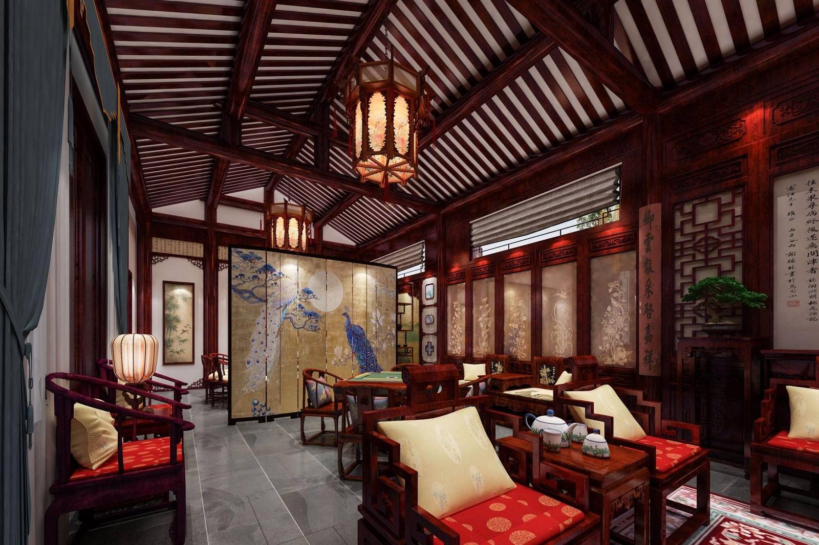 中式古典风格红木装修古色古香惊艳夺目