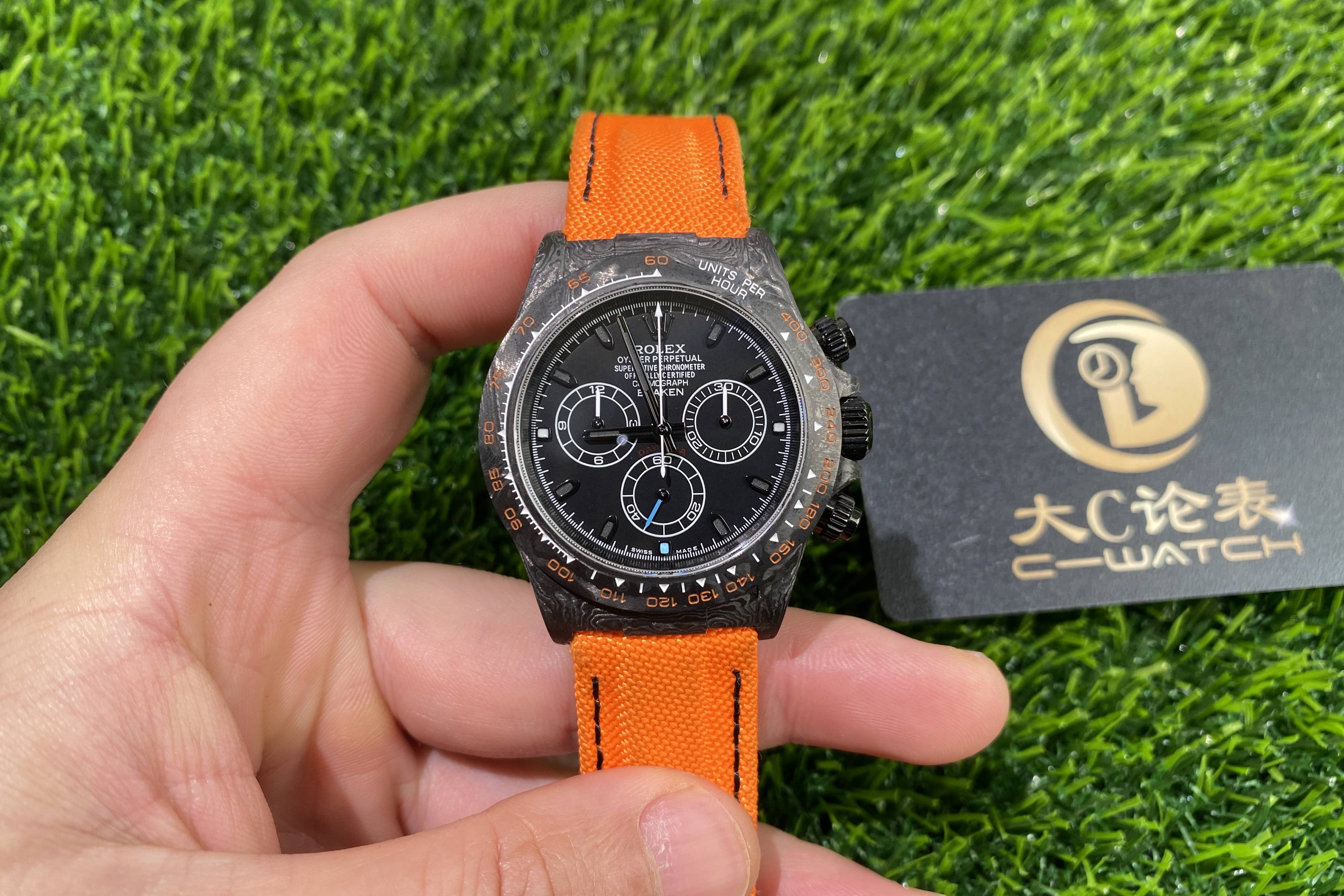 劳力士ntpt碳纤维迪通拿改装blaken表盘