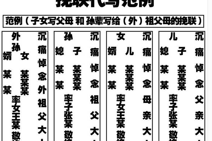 花圈挽联亲属称谓-母族,各亲戚称呼怎么写?