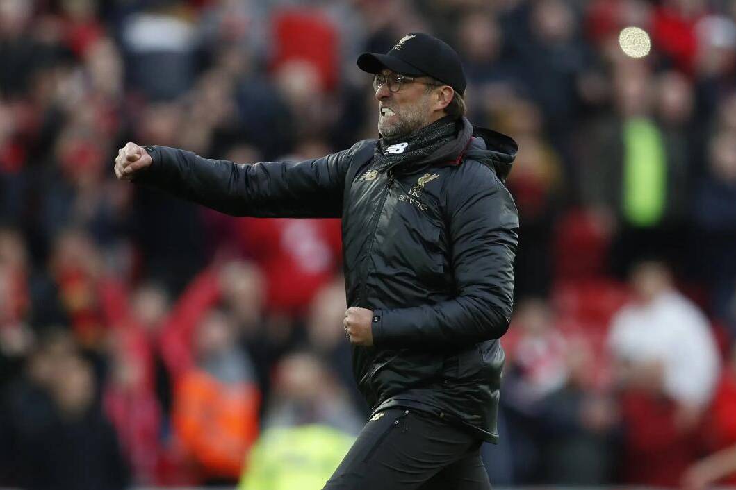 克洛普再现农夫三拳庆祝7年时间率领利物浦完成奖杯全满贯