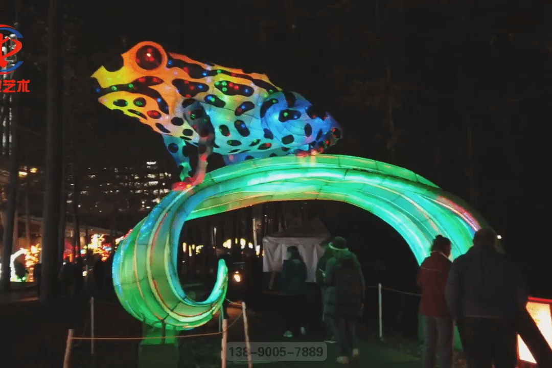 艺术花灯定制发光装置青蛙彩灯春节灯展制作