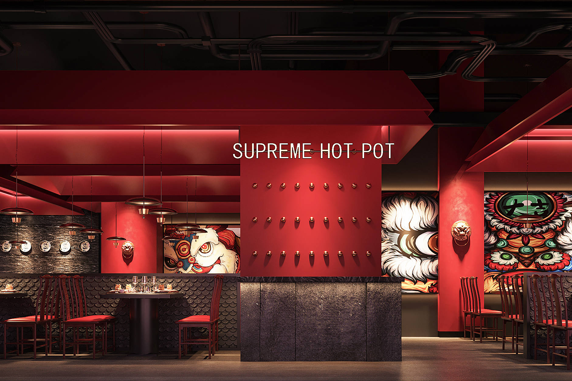 美国弗吉尼亚州 | Supreme Hot Pot 火锅店设计