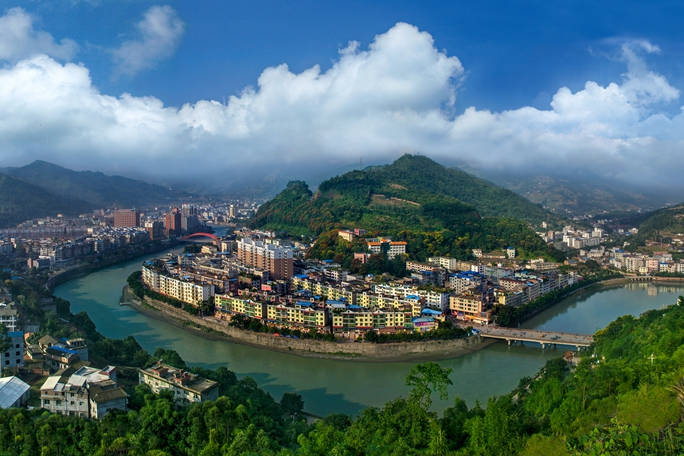 地图里看区域发展四川省马边县城市化进程