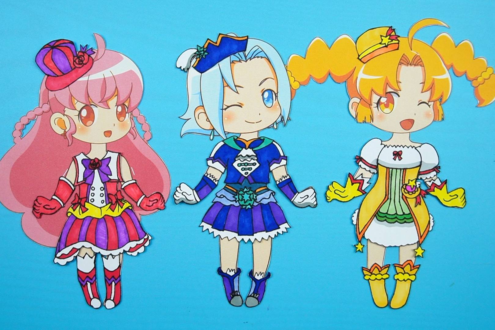 巴啦啦纸娃娃手工最酷小魔仙蓝慧蓝色魔法变身装扮