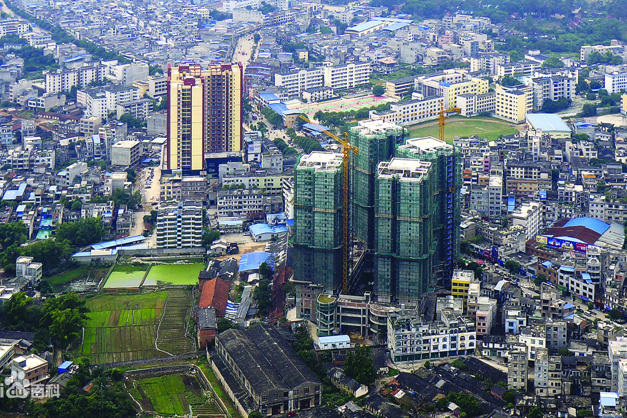 地图里看区域发展,广西宁明县城市化进程