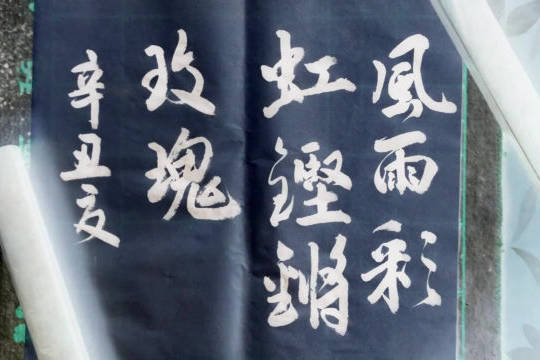 书法欣赏风雨彩虹铿锵玫瑰东京奥运会加油