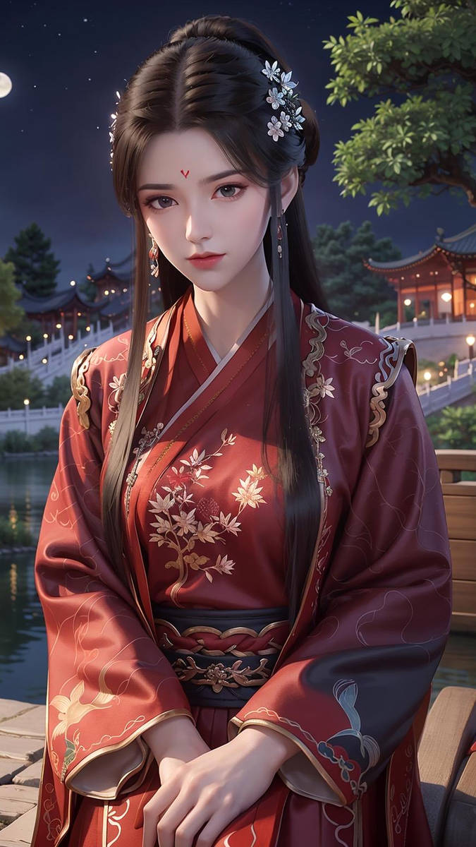 苏檀儿ai精美手机壁纸南国有佳人容华若桃李