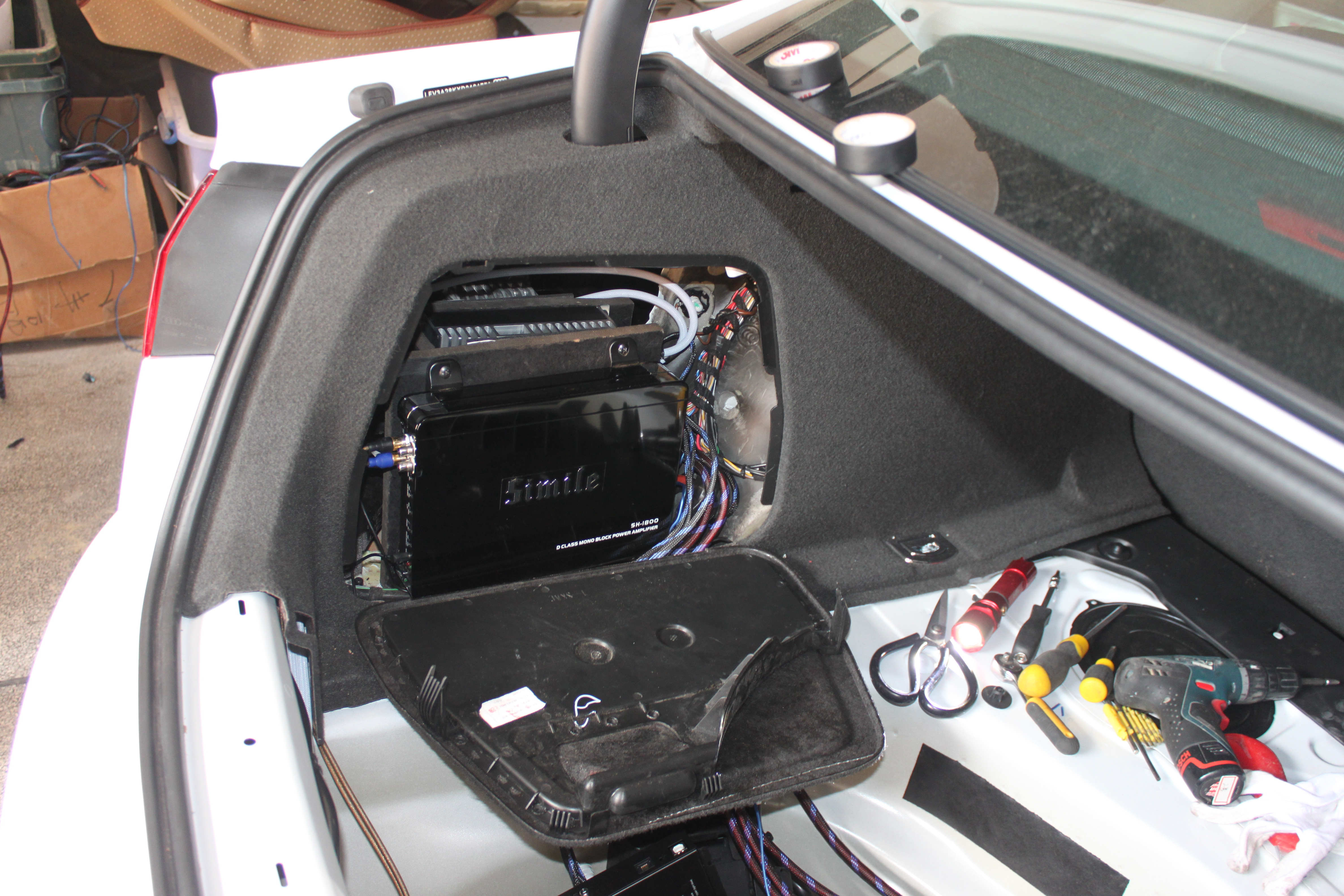 奥迪a3改装绅士宝cs62二分频音响喇叭搭配功放广州道声汽车音响