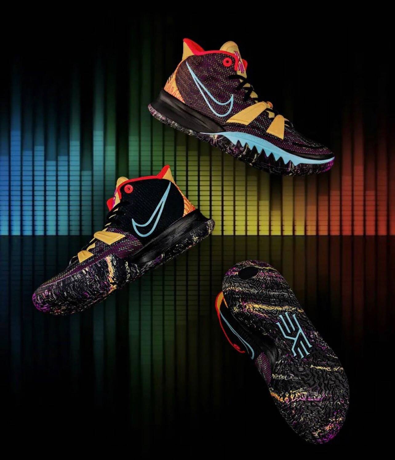 耐克欧文 nike kyrie 7 联名音乐主题 travis scott sound wave 篮球