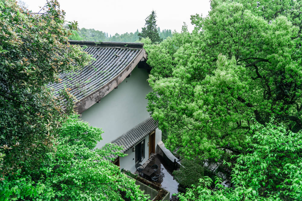 原創隱在杭州西湖綠色畫卷的夢溪山莊感受與山野自然融為一體