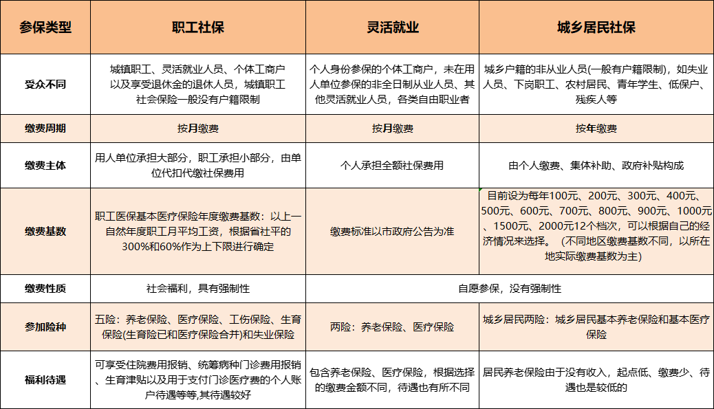 善世分享深度解读职工社保与灵活就业社保的异同之处在哪