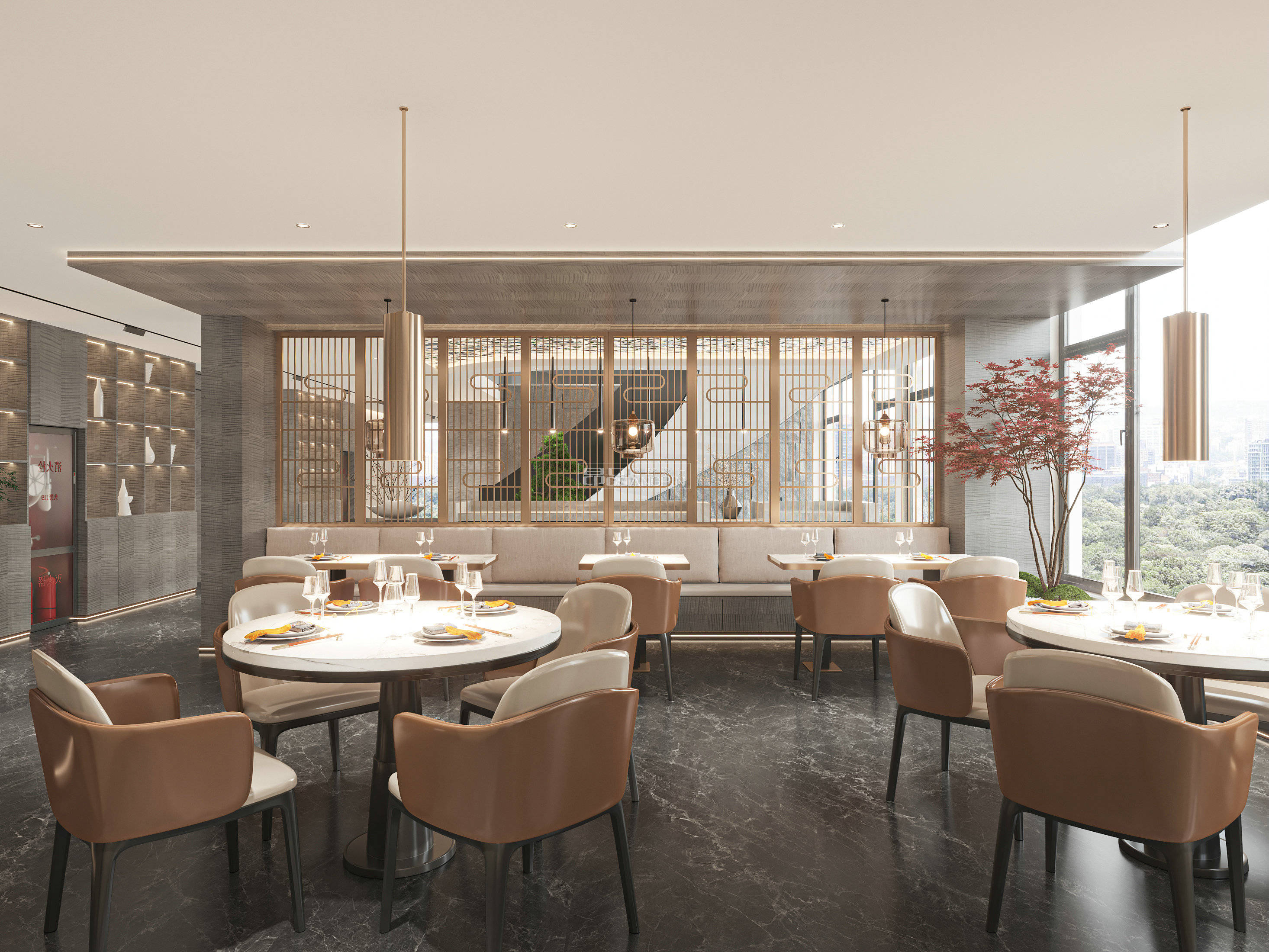 贵阳1200平米酒楼设计案例,典雅,舒适,现代,中式!