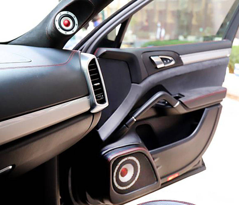 高明保时捷卡宴cayenne汽车音响改装价格一百多万绝无仅有佛山全音域