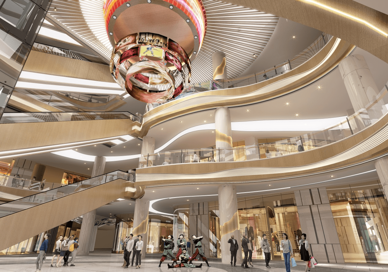 开启城市商业新格局呼和浩特青城荟davemall购物中心进入室内装修