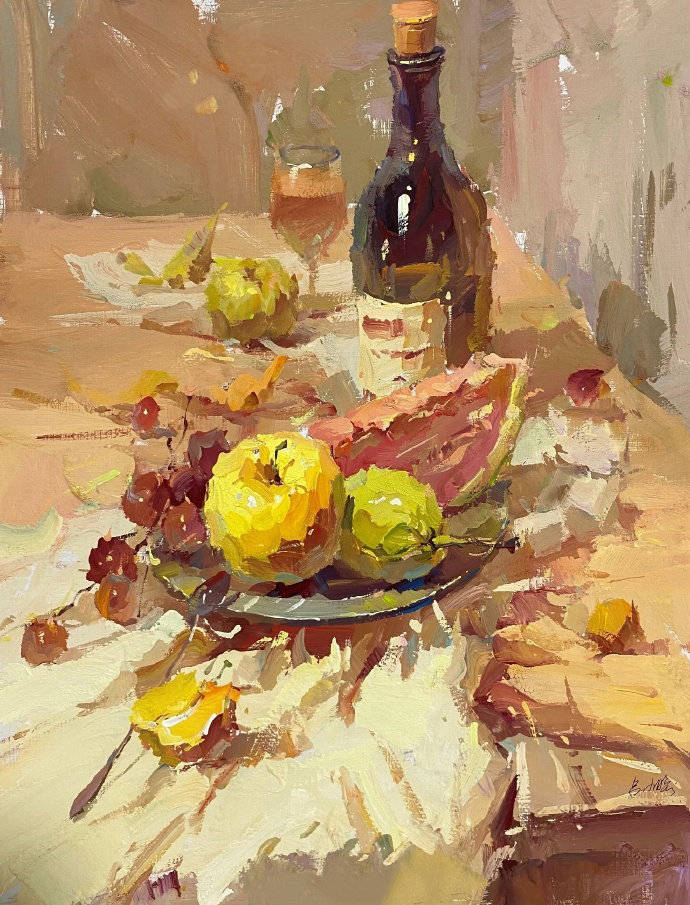 武汉209画室美术高考丨色彩静止组合花卉类静物分享