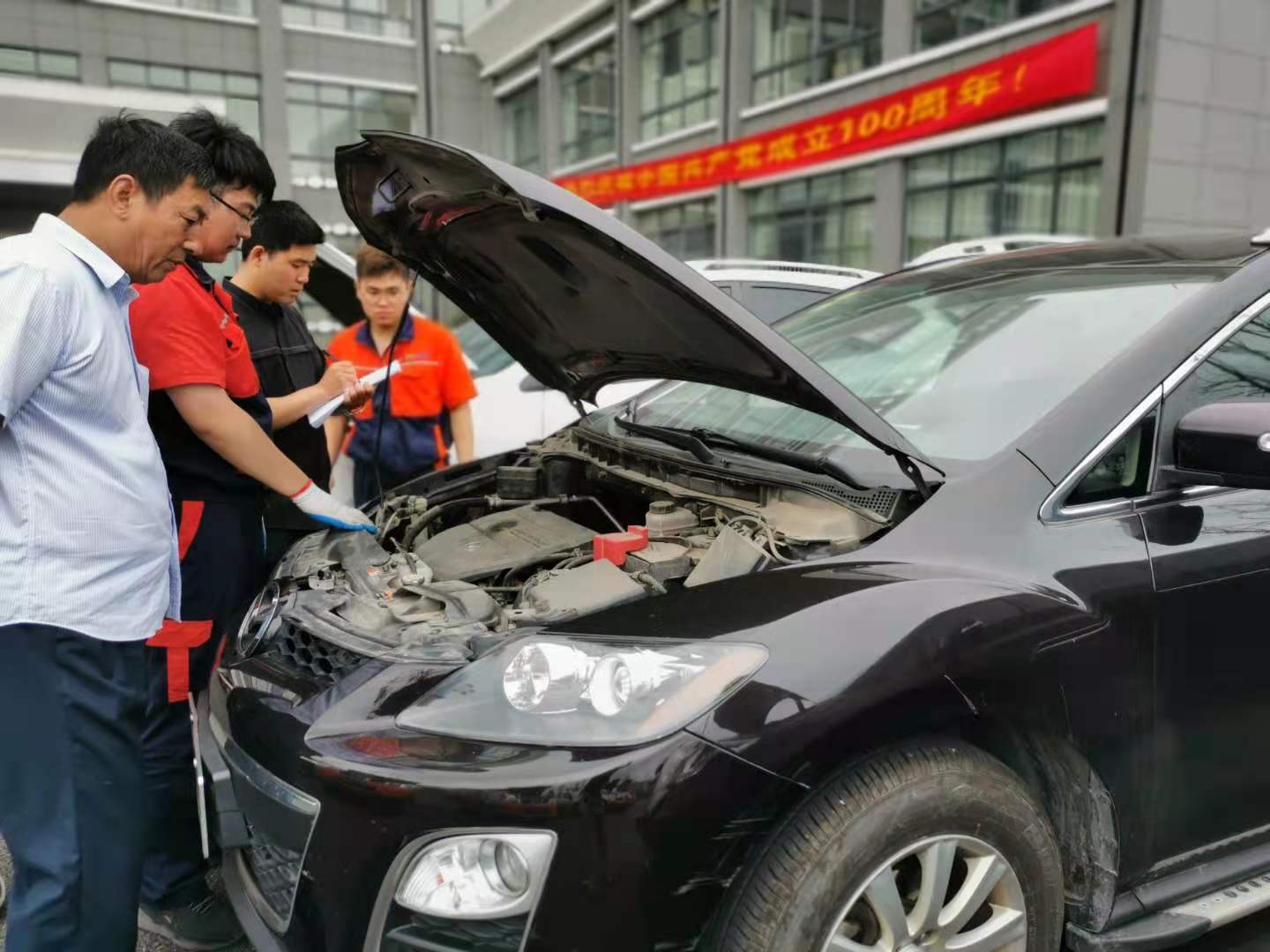 如皋分中心公务车集中大检查在行动