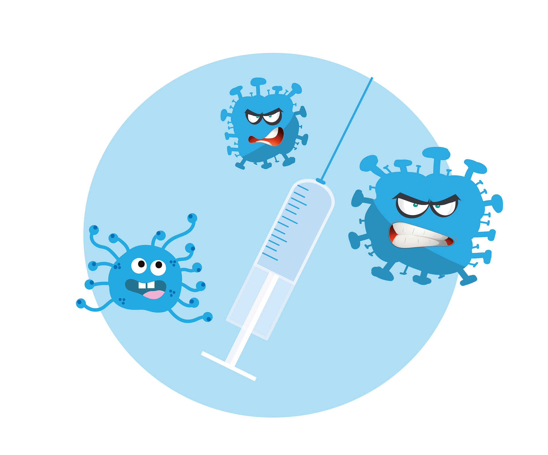 新冠疫苗的卡通图画图片