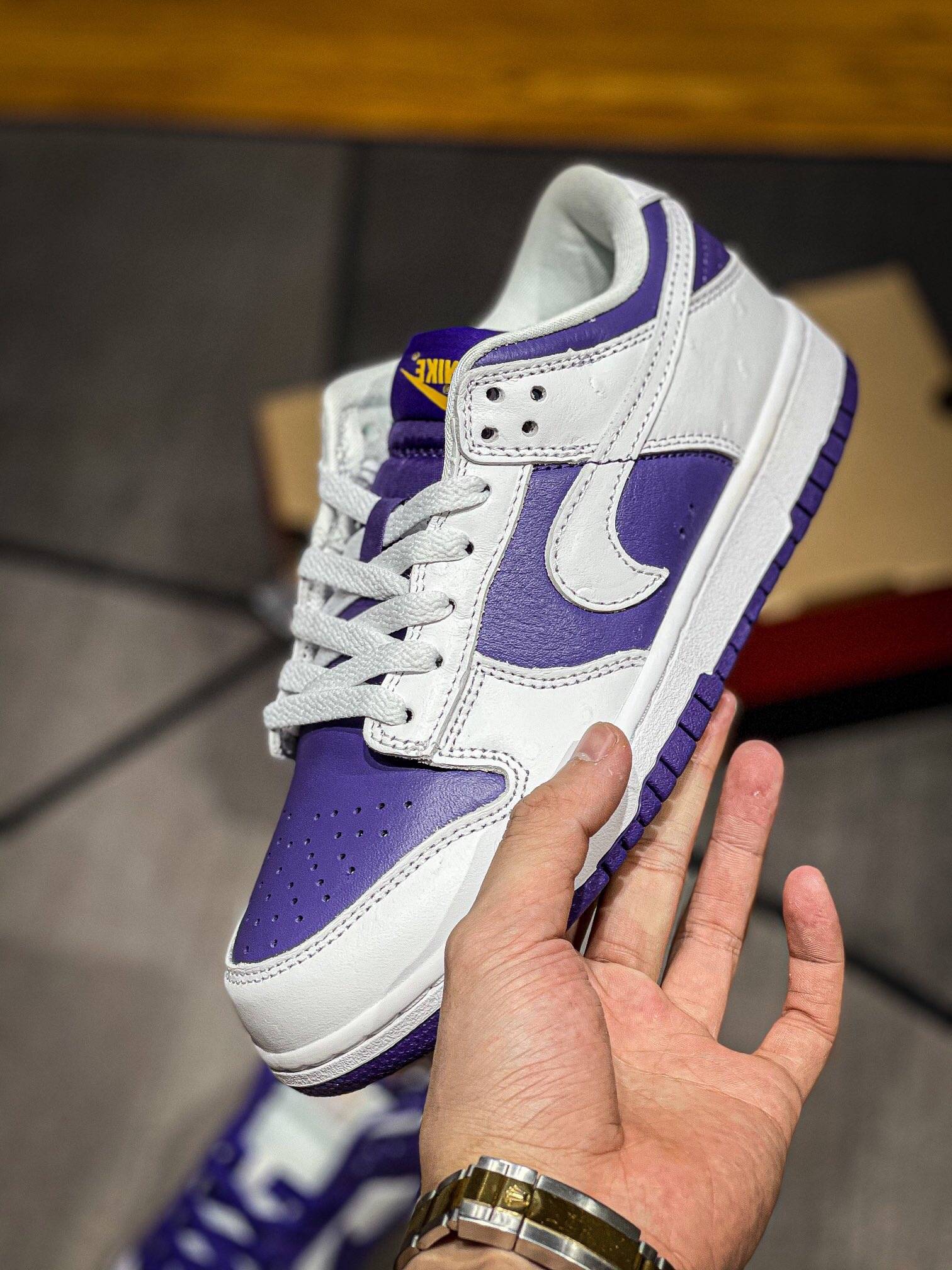 耐克撕纸鸳鸯 nike dunk low flip the old school 白紫反钩运动鞋