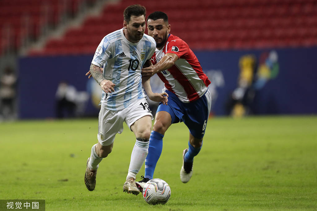 美洲杯-梅西遭体毛越位天使助攻 阿根廷1-0巴拉圭_罗梅罗