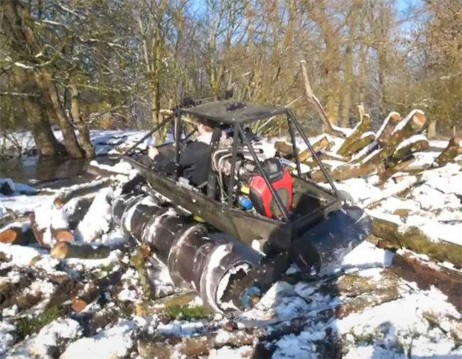 阿尔法全地形螺旋推进车可横向移动随意转向如履平地