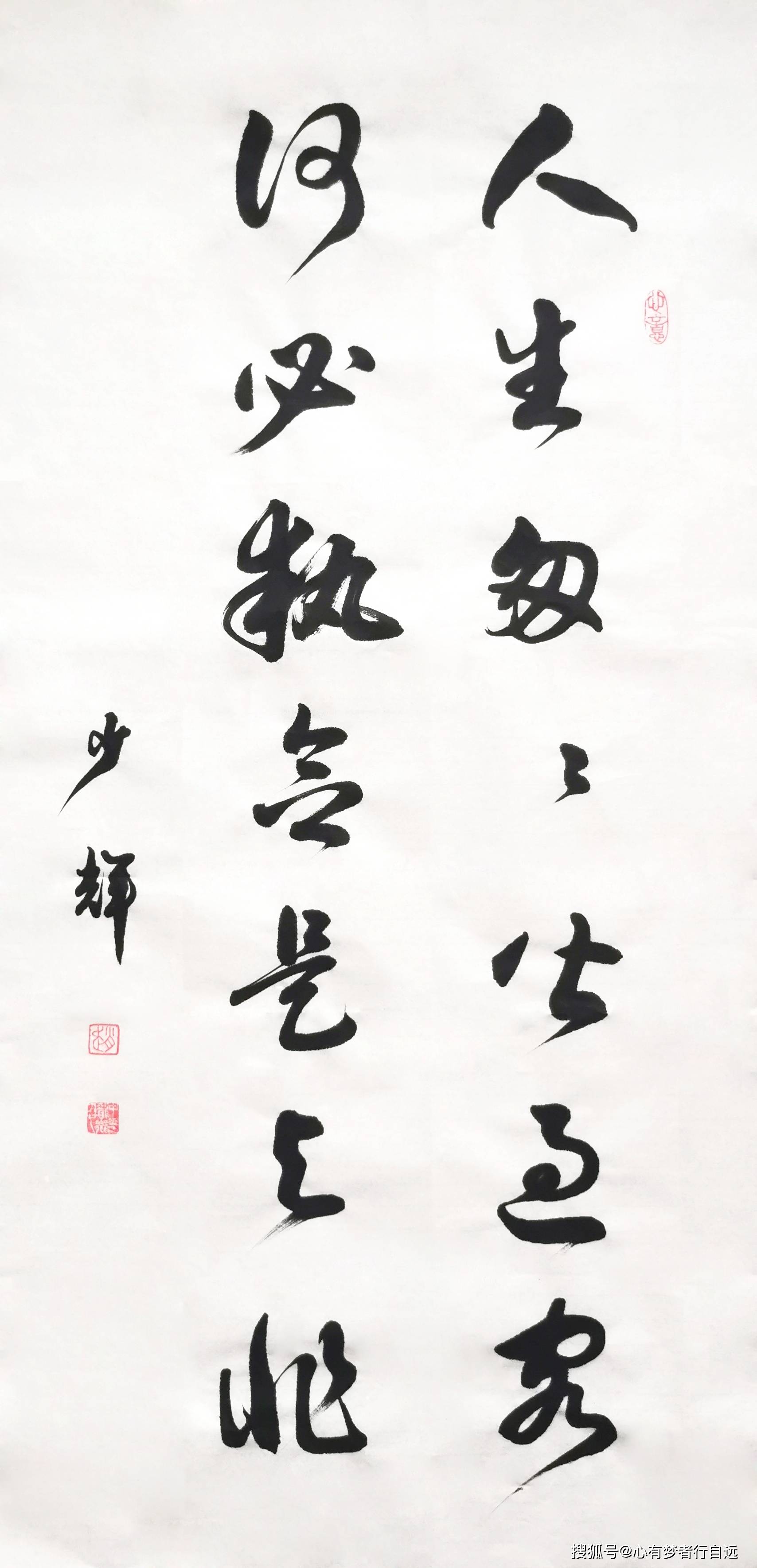 书法欣赏:人生匆匆皆过客 何必执念是与非_赵少辉