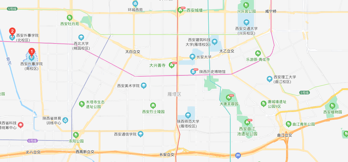西安高校分布图图片
