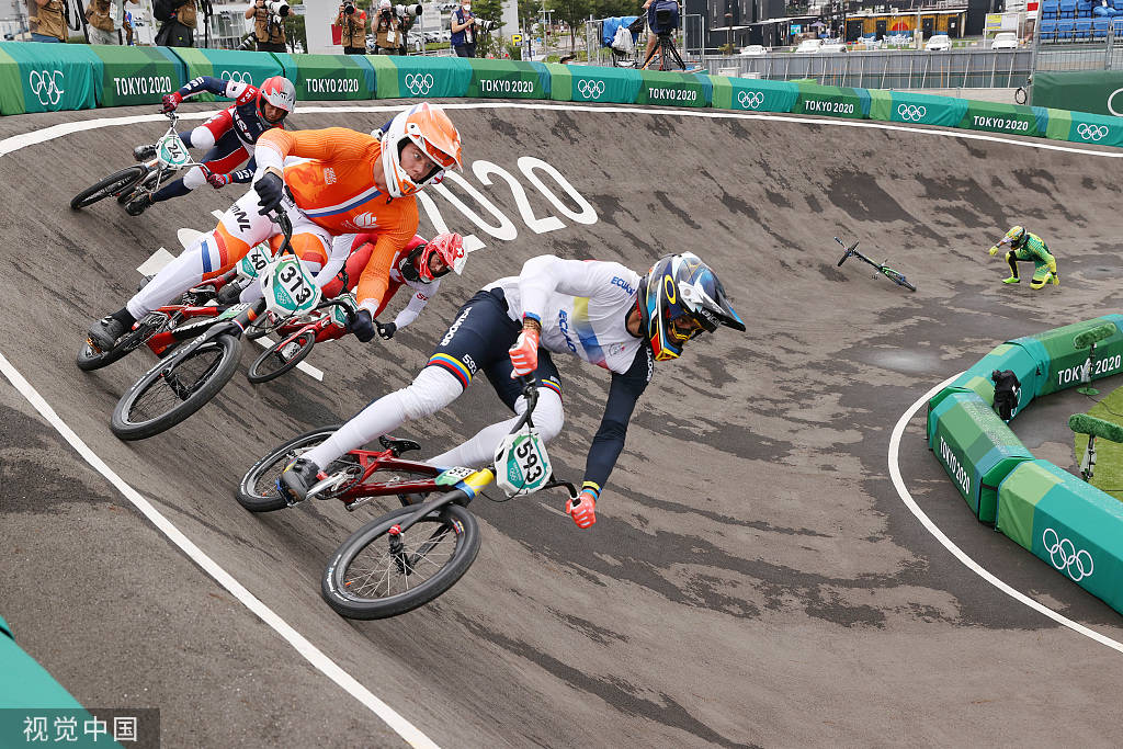 1/ 12 2021年7月30日,日本,2020东京奥运会竞速小轮车项目,图为现场