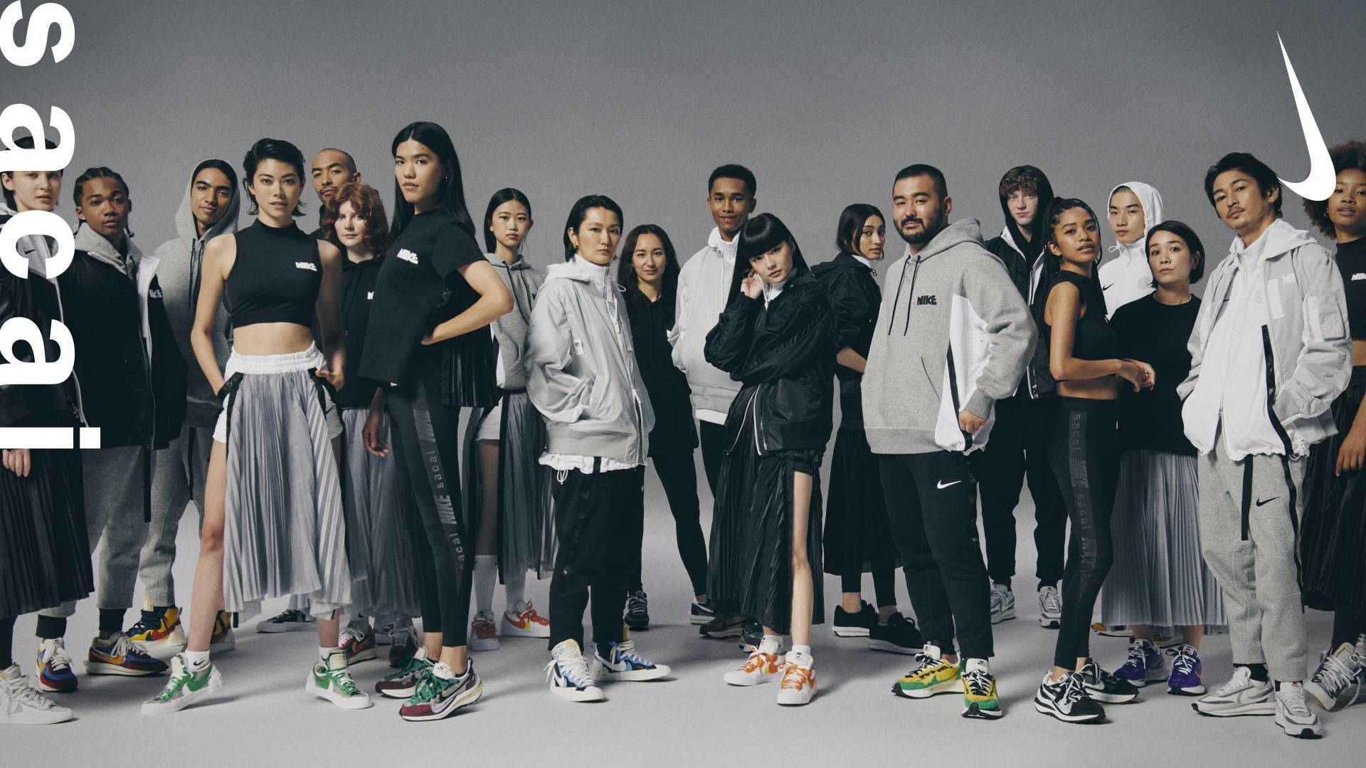 聚集了日本知名艺人及艺术家为最新的nike x sacai 系列共同展示阿部