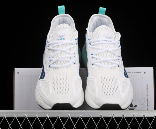 nasa x adidas zx 2k boost 宇宙白蓝低帮高弹复古休闲运动百搭跑鞋