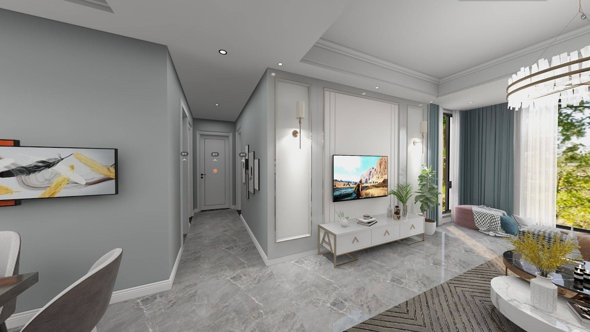 眉山市仁寿北城时代二期·峰景装修效果图——第二组