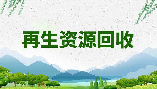 全國的再生物資回收公司註冊的要求都差不太多關於垃圾分類回收我寫