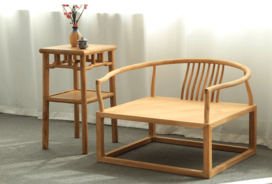 榆木茶椅单人椅中式围椅家用椅子实木围椅