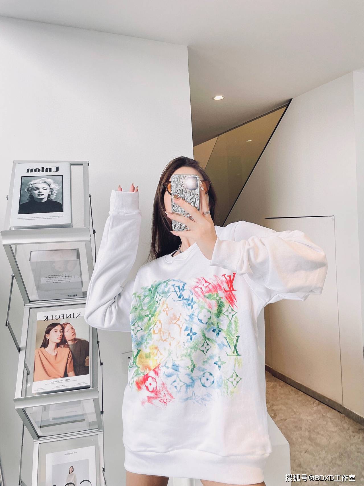 图案|LV21ss新款蜡笔系列涂鸦彩绘卫衣