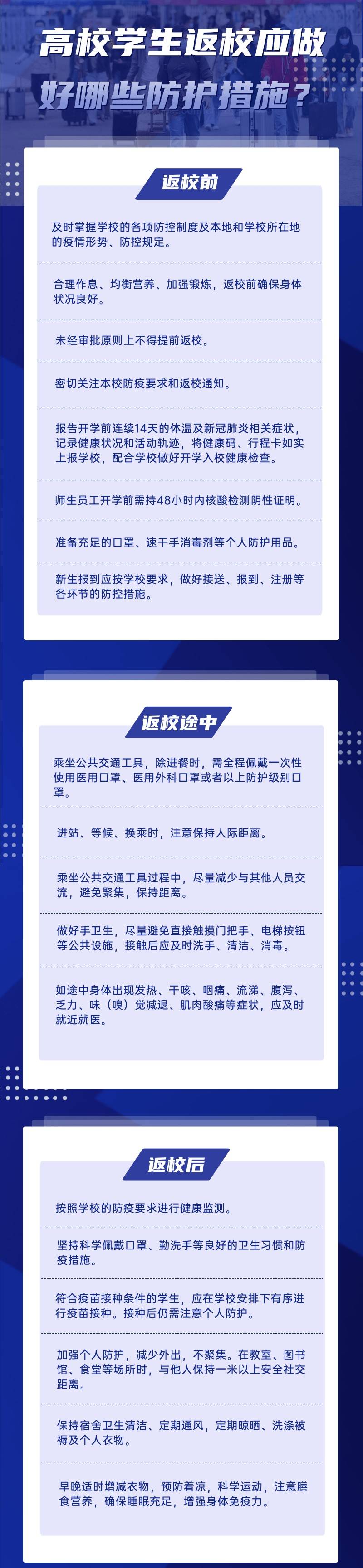 个人|高校学生返校应做好哪些个人防护措施？
