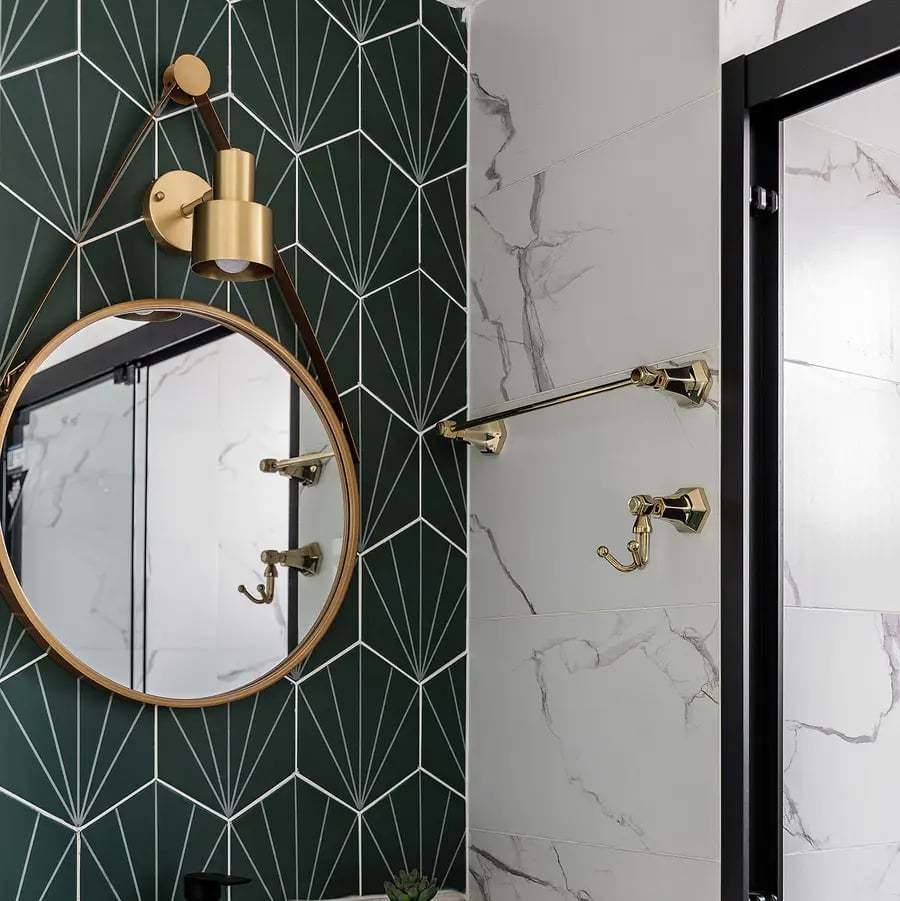 红珊兰六边形石晶墙板 卫生间改造干法施工快装