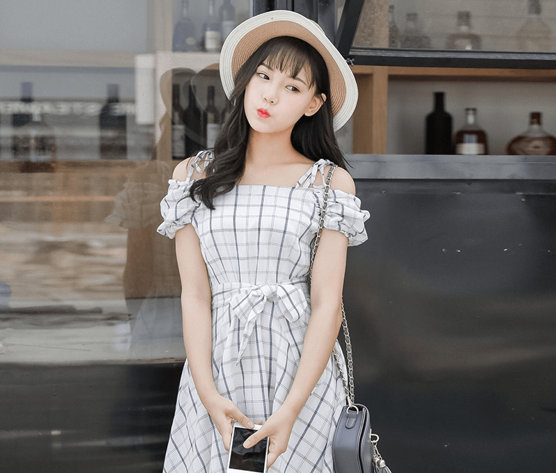 刺绣|巧搭配漏肩淑女