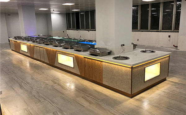 餐台时尚轻奢企业食堂自助餐台布菲台 推荐