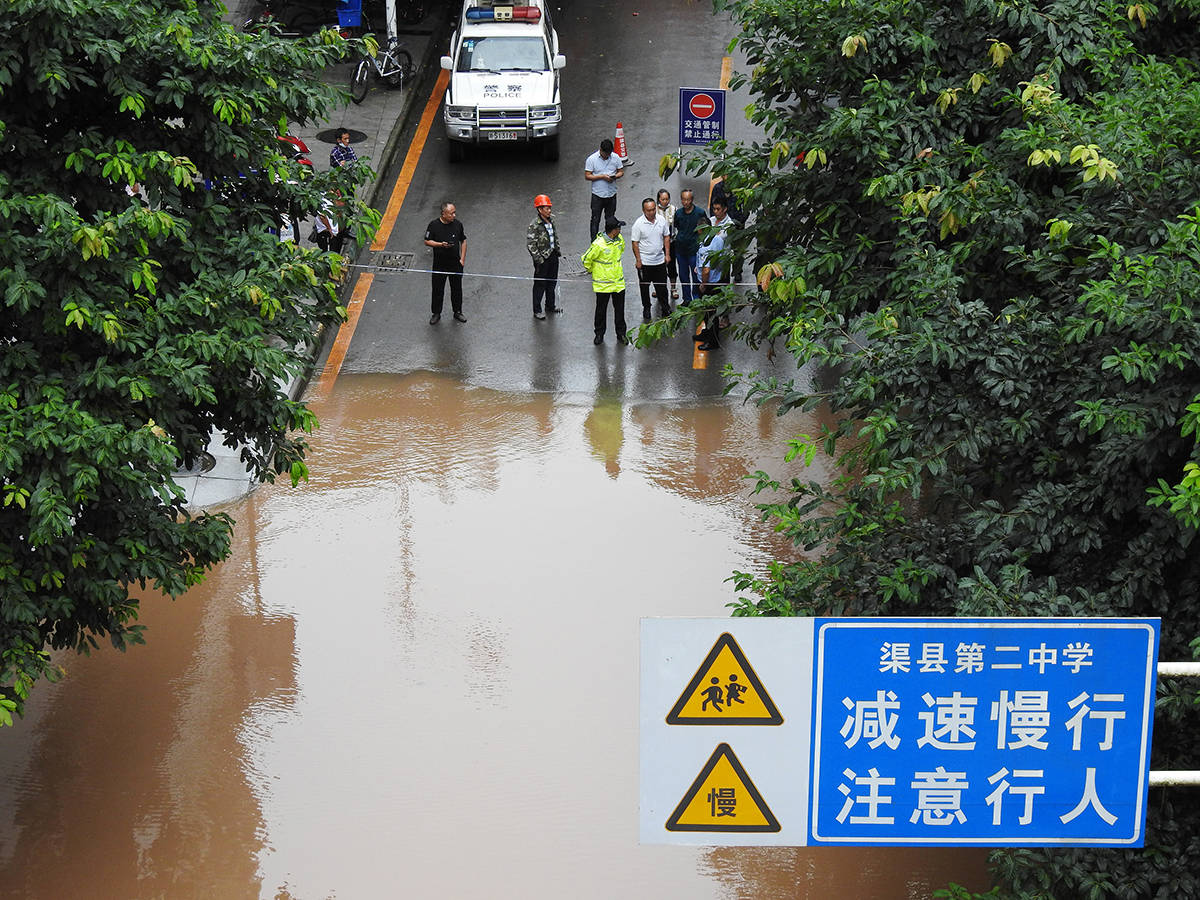 四川达州多地遭遇暴雨洪水袭击