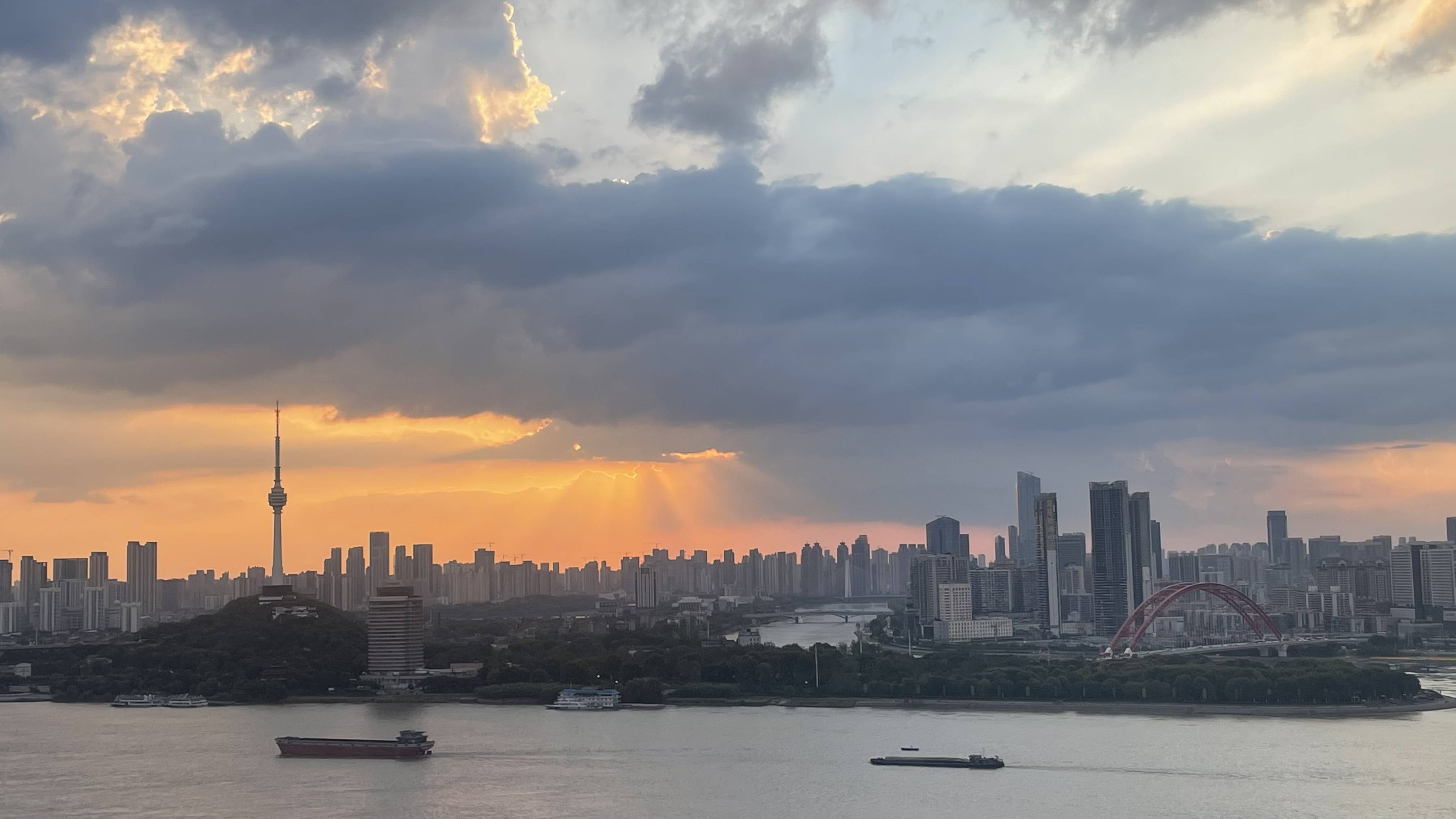 武汉有多美无滤镜实拍sunsetofwuhan