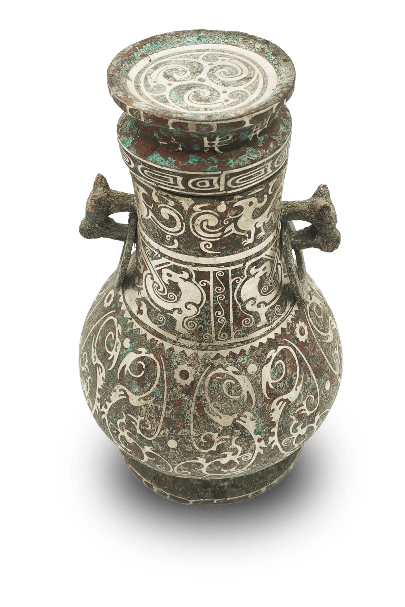 古中国の青銅花瓶 （銘有り） - 工芸品