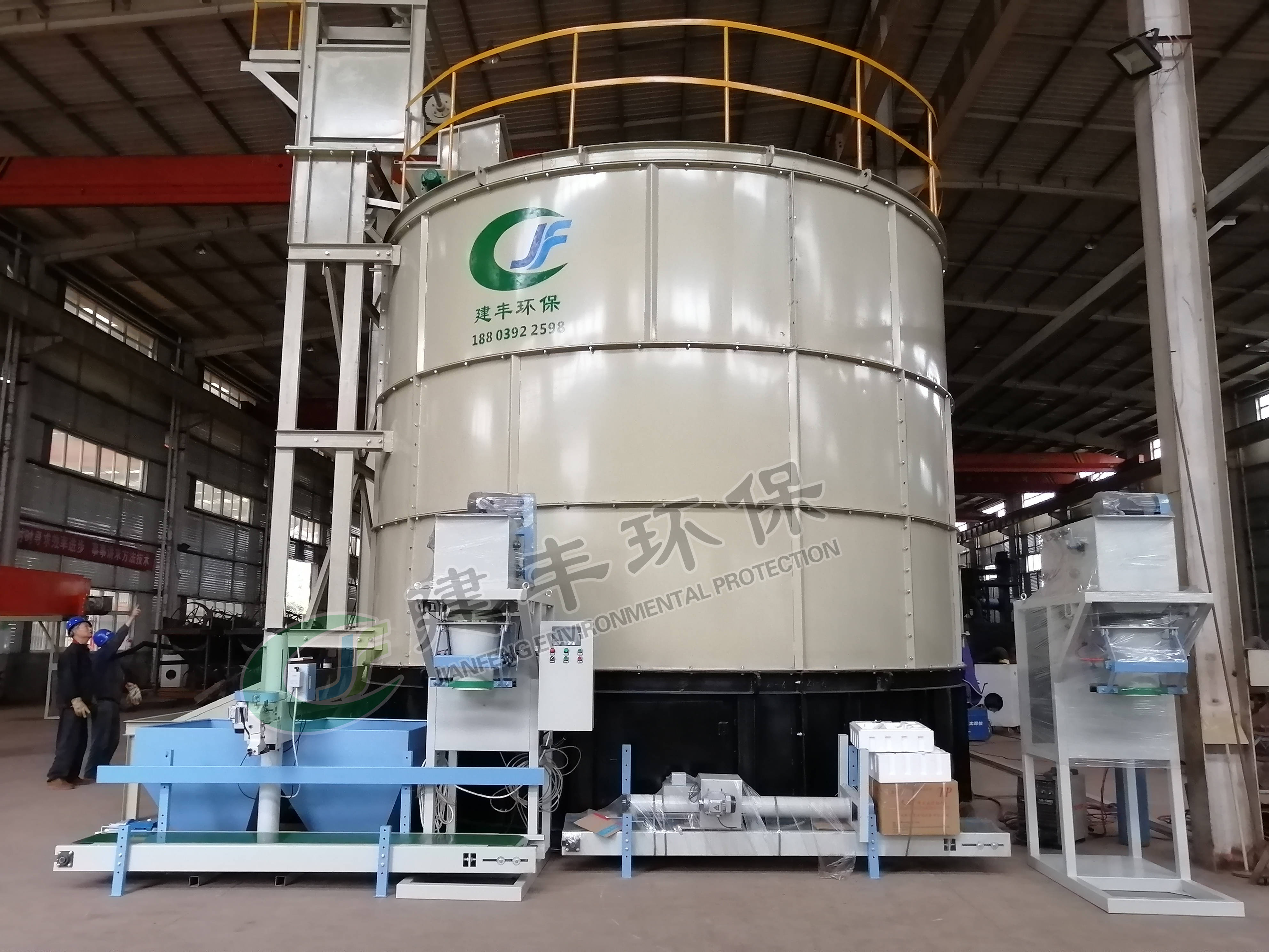 鸡粪发酵罐怎么处理鸡粪有机肥生产线设备厂家河南建丰