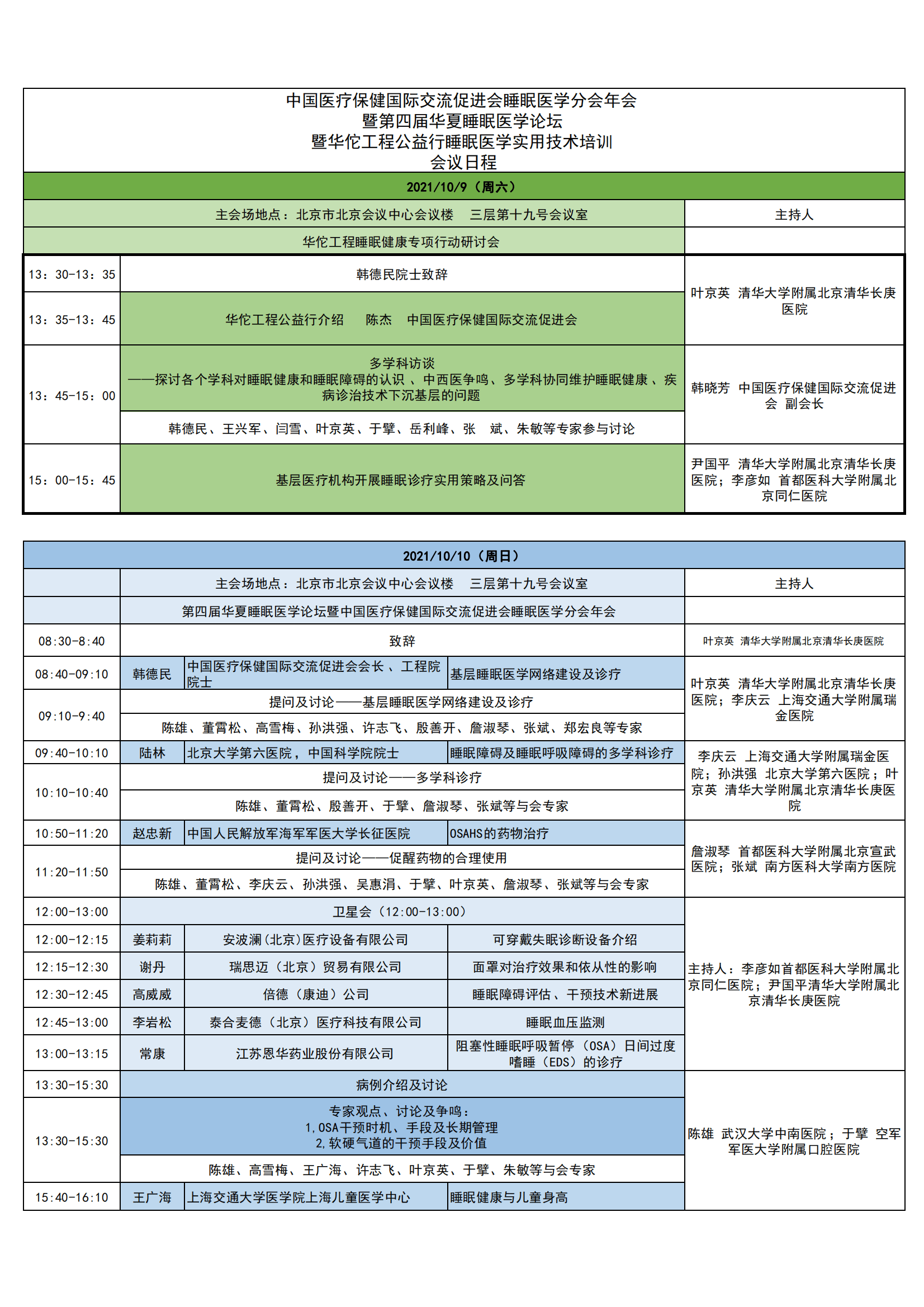 会议日程 返回搜